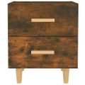 vidaXL Nočný stolík dymový dub 40x35x47,5 cm