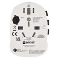 Cestovný univerzálny adaptér do zahraničia (USA, Ázia, Afrika), 1×USB-C, 1×USB-A