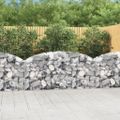 vidaXL Oblúkový gabionový kôš 200x30x80/100 cm pozinkované železo