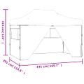 vidaXL Skladací párty stan so 4 stenami 3x4,5 m, biely