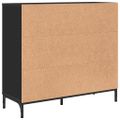 vidaXL Servírovacia skriňa Čierna 89,5 x 33 x 82 cm Kompozitné drevo
