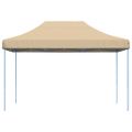 vidaXL Skladací pop-up párty stan béžový 410x279x315 cm