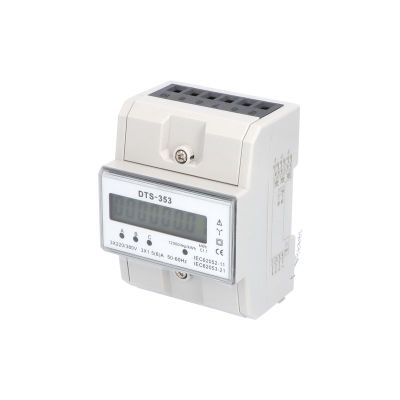 Elektromer DTS 353-L X/5A, 4,5mod., LCD, 3-fáz., 1-tar., podružný, nepriame mer.