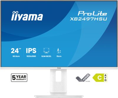 iiyama ProLite/XB2497HSU-W1/23,8''/IPS/FHD/120Hz/4ms/Biela/5R