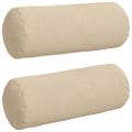 vidaXL Podložkové vankúše 2 pcs Krémová Ø 15 x 40 cm Mikrovlákno