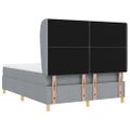 vidaXL Posteľ s pružinovým rámom Svetlosivá 200 x 160 cm látka