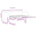 vidaXL Rozkladacia denná posteľ s matracmi žltá 100x200 cm zamat
