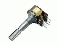 Potenciometer 100K/N  stereo  6/30mm