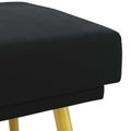 vidaXL Dvojvrstvová lavica Čierna 120 x 45 x 46 cm Zamat