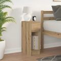 vidaXL Nočný stolík so zásuvkou dub artisan 20x36x60 cm