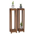 vidaXL Stojan na rastliny 2 ks Prírodná 25 x 25 x 100 cm