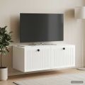 vidaXL Nástenná TV skrinka Biela s vysokým leskom 78,5 x 41 x 30 cm