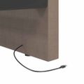 vidaXL Pohovka s matracom USB sivohnedá látková 90x200 cm