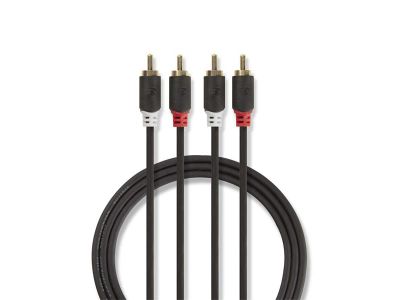 Kábel 2x Cinch konektor/2x Cinch konektor 1m NEDIS CABW24200AT10