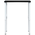 vidaXL pracovný stôl tmavohnedá 80x60x(71,5-98) cm masívny dub