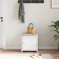 vidaXL Lavica do predsiene SANDNES biela 45x40x50 cm borovicový masív
