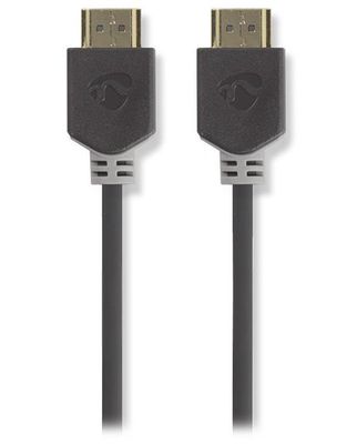 Nedis CVBW34000AT200 - Kabel High Speed HDMI s Ethernetem | Konektor HDMI - Konektor HDMI | 20 m | Antracit Kabel, HDMI, High Speed, s ethernetem, zlacené konektory, 4K, 3D, box, 20m, čierny