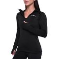 Dámska bežecká mikina 1/2 Zip Pulse Black - GymBeam, veľkosť M, veľkosť oblečenia M