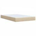 vidaXL Boxspring posteľ s matracom krémová 120x190 cm látka