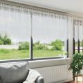 vidaXL Čipková záclona Biela 100 x 600 cm Polyester
