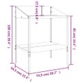 vidaXL Stojan na rastliny antracitový 75,5x54,5x100cm pozinkovaná oceľ