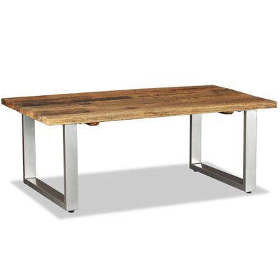 vidaXL Konferenčný stolík, recyklovaný masív 100x60x38 cm