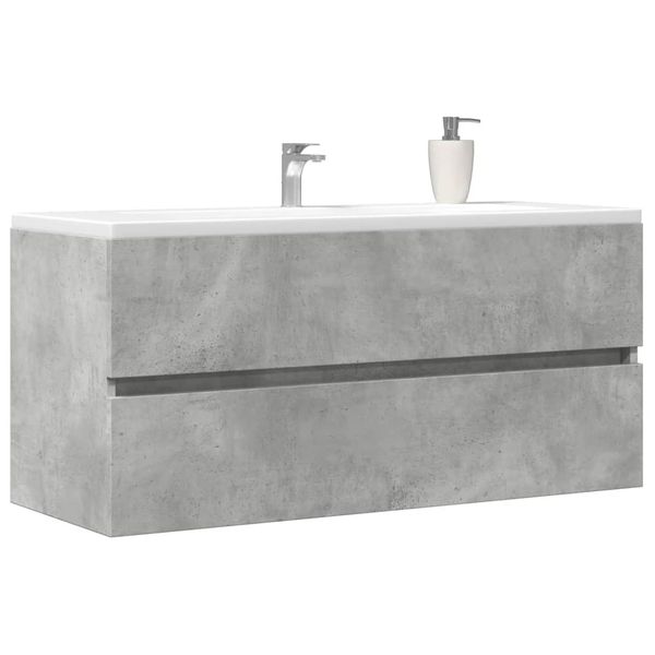 vidaXL Skrinka pod umývadlo, betónová 100x38,5x45 cm, kompozitné drevo
