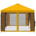 vidaXL Záhradný altánok so bočnými stenami 6 x 3 m Žltá
