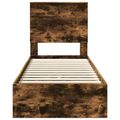 vidaXL Úložná posteľ Dymová dub 75 x 190 cm Kompozitné drevo