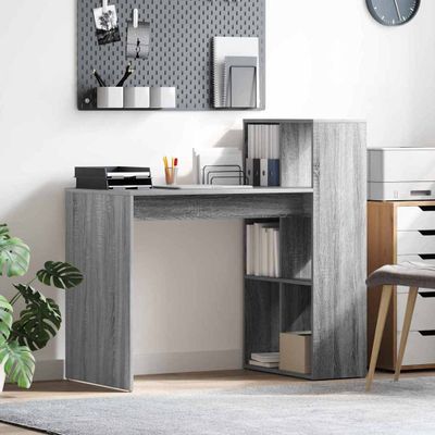 vidaXL Stôl Sivý Sonoma 108 x 55 x 103.5 cm Kompozitné drevo