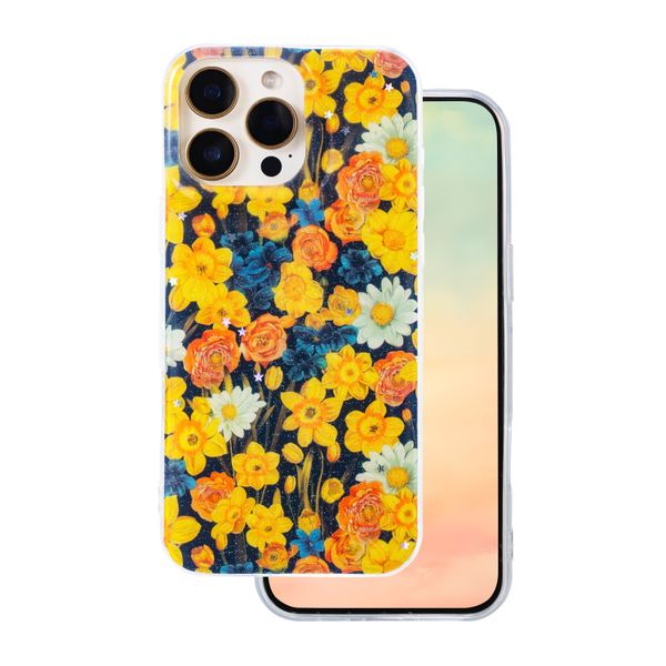 Glow Glam puzdro pre iPhone 16 Pro 6,3" oranžové