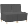 vidaXL Bezrúčková modulárna sofa jednotka 2 pcs Tmavo šedá