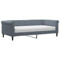 vidaXL Denná posteľ s matracom tmavosivá 90x190 cm zamat