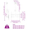 vidaXL Nástenný držiak na TV 32-65 palcov Max VESA 400x400 mm 40 kg