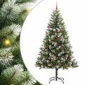 vidaXL Umelý skladací vianočný strom so zamrznutým snehom 240 cm