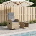 vidaXL Záhradný lounge set 2 ks Beige a svetlo šedá
