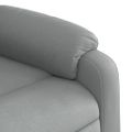 vidaXL Masážne kreslo, svetlosivé, látkové