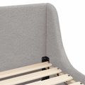 vidaXL Detský rám na posteľ s čelom Svetlosivá 90x200 cm Bouclé