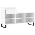 vidaXL Botník biely 102x36x60 cm spracované drevo