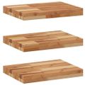 vidaXL Plávajúce police 3 ks 40x30x4 cm olejom sfarbené masívne drevo akácia