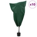 vidaXL Covers na fleece pre ochranu rastlín pred mrazom 10 ks Zelená