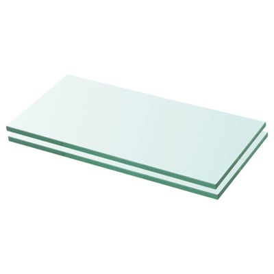 vidaXL Poličky 2 ks panel z priehľadného skla 20x30 cm