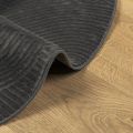 vidaXL Koberec IZA, krátky vlas, škandinávsky vzhľad, antracit Ø 120cm