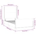 vidaXL Posteľ bez matraca tmavozelený 90x200 cm zamat