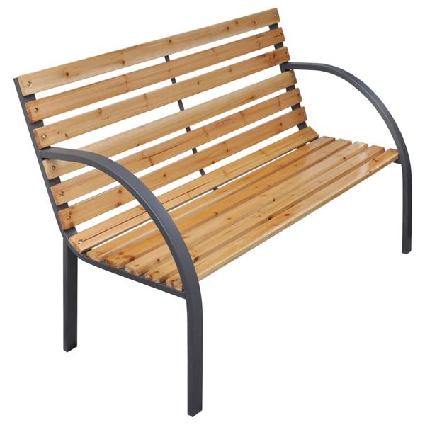 vidaXL Záhradná lavica 112 cm masívna jedľa