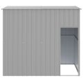 vidaXL Búda pre psa so strechou svetlo sivá 214x153x181 cm pozin. oceľ