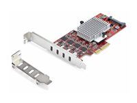 Startech 4-Port USB Type-C PCIe Card, USB-C 10Gb, 4x Controllers, TAA - USB adaptér - PCIe 3.0 x4 - USB-C 3.2 Gen 2 x 4 - kompatibilný s TAA