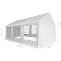 vidaXL Záhradná markíza PVC 4x6 m biela