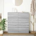 VidaXL Príborník Grey Sonoma 100x35x99 cm Engineered Wood