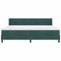vidaXL Posteľ s pružinovým rámom Tmavozelená 200 x 200 cm Zamat
